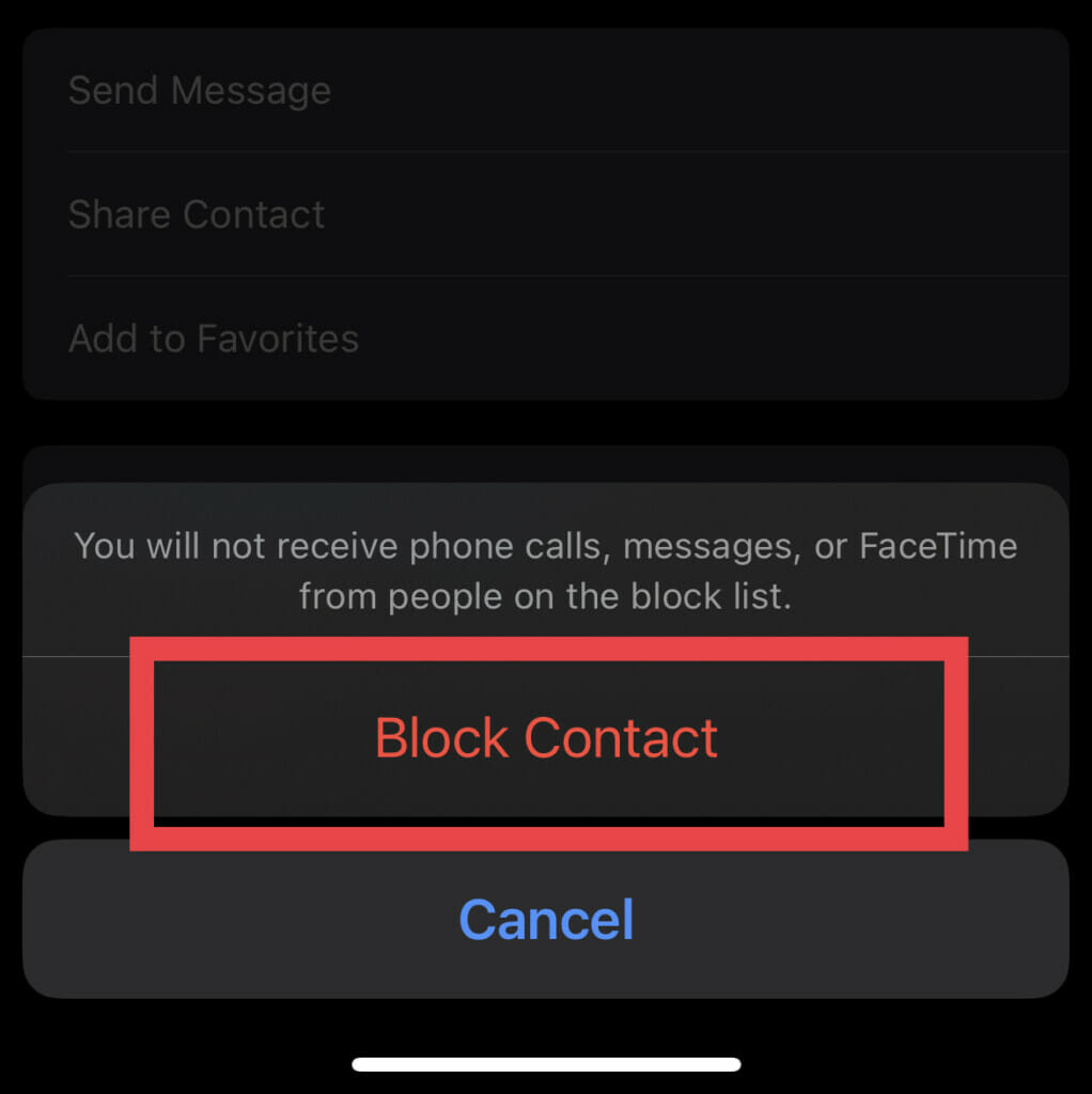 Block caller or number on iPhone Step 5 - Confirm that you want to block the caller
